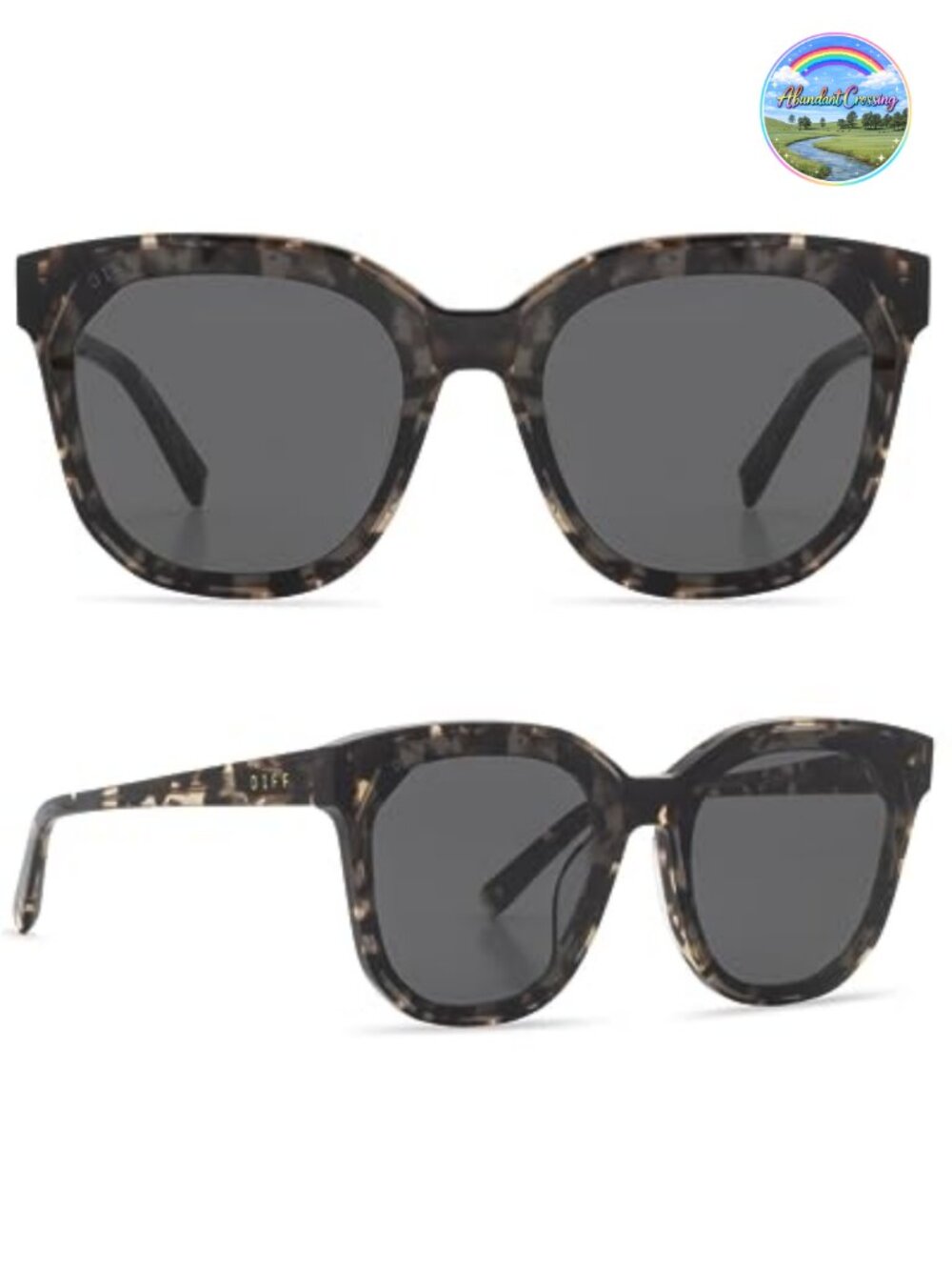 Designer Square Sunglasses Women Oversized Acetate UV400
